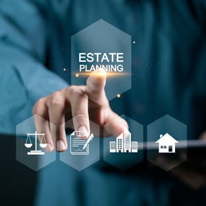 Estate planning concept with icons - Maines Legal